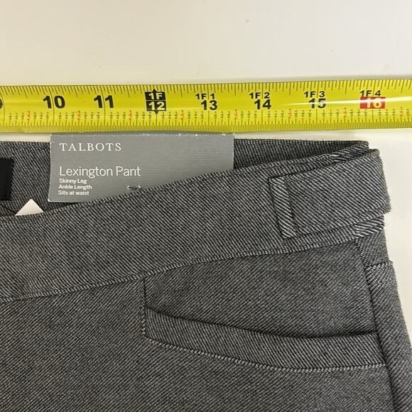 Talbots Black White Lexington Pant Size 6 Skinny Leg Stretchy Classic Preppy NWT - Picture 12 of 14